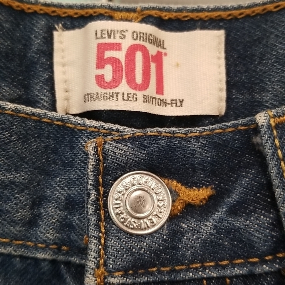 💕LEVI'S💕 501 XX Straight Leg Button Fly Vintage Mom Jeans 100% Cotton W32 L30 - Picture 4 of 16